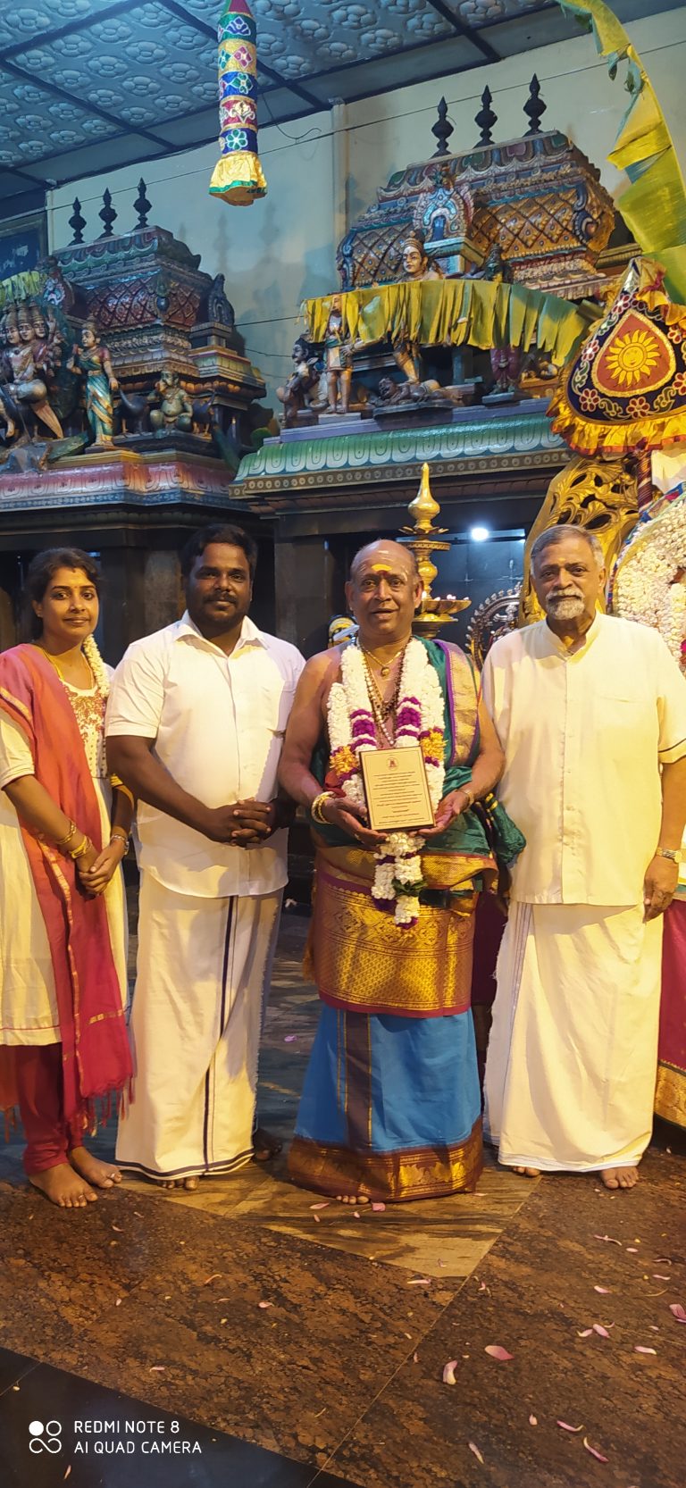சிவஸ்ரீ பஞ்சாட்சர கிருஷ்ணராஜக் குருக்கள் அவர்களுக்கு ”சைவமாமணி” விருது